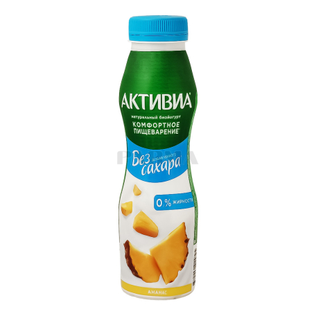 Bioyogurt drink "Danone Activia" pineapple 0% 260g