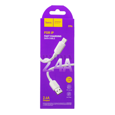 Зарядный кабель "Hoco USB-iP 2.4A X96" 1м