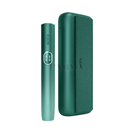 Tobacco heating system «IQOS Iluma Prime Green» no burning, ash, smoke