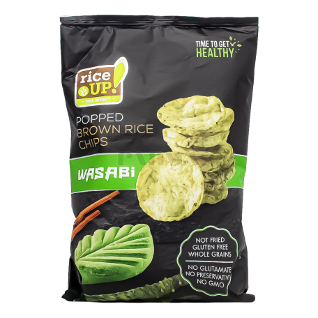 Чипсы "Rice Up" рис, васаби, без глютена 60г