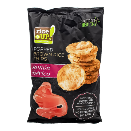 Чипсы "Rice Up" рис, хамон, без глютена 60г