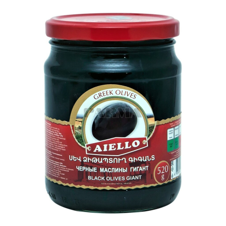 Olives "Aiello" black, unpitted 500g