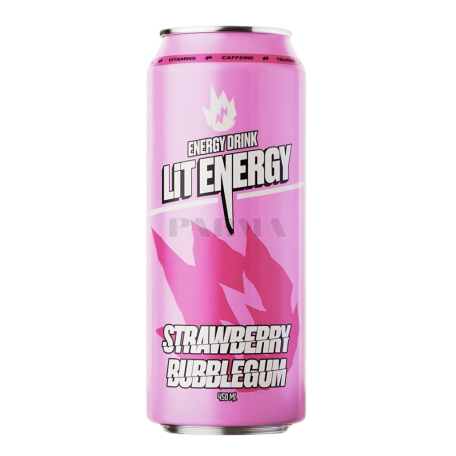 Energy drink "Lit Energy Bubblegum" strawberry 450ml