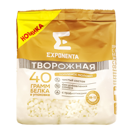 Curd "Exponenta" boiled milk, sugar free 250g
