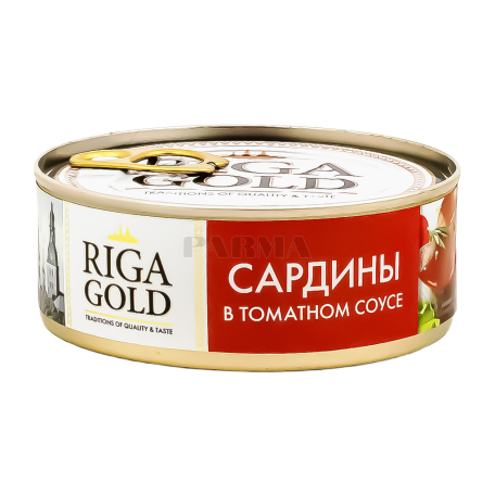 Консервированная сардина "Riga Gold" с томатным соусом 240г