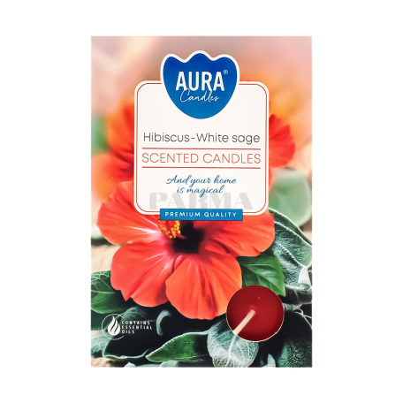 Մոմ «Aura Hibricus-White Sage» 6հատ