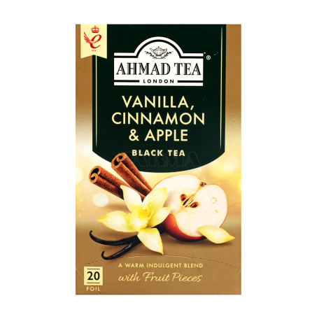 Чай "Ahmad" черный, ваниль, корица, яблоко 40г