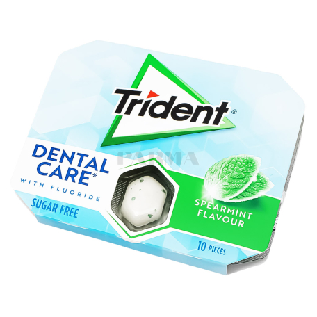Chewing gum "Trident" spearmint, sugar free 17g