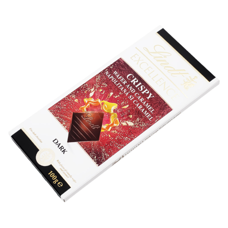 Шоколадная плитка "Lindt Excellence" темный, вафля, карамель 100г