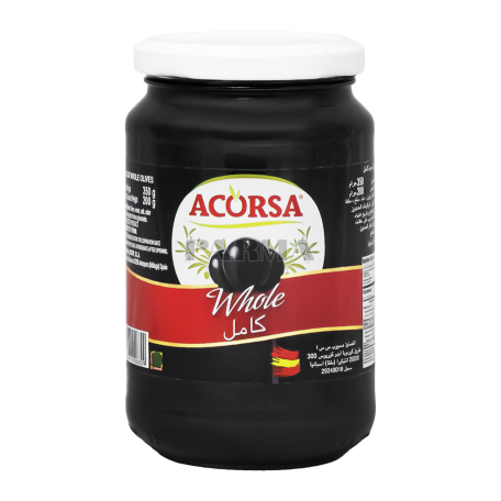 Ձիթապտուղ «Acorsa» սև, կորիզով 350գ