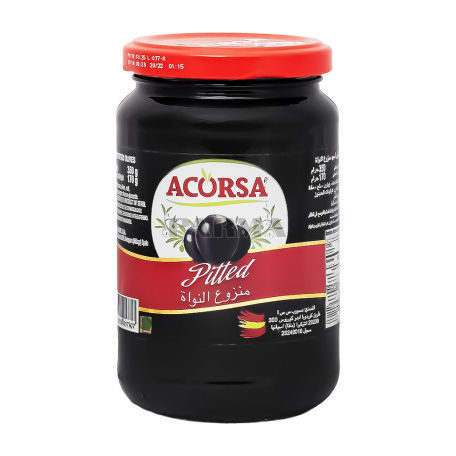 Olives "Acorsa" black, pitted 350g