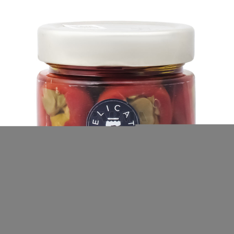 Մարինացված պղպեղ «Delicato» կարմիր, անձրուկով, կապարով 220գ