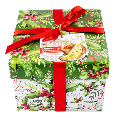 Պանետտոնե «Valentino» կուլիչ, մուգ շոկոլադ, նարինջ 1000գ