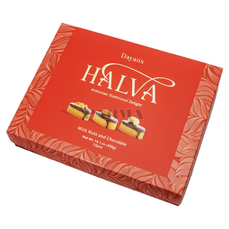 Halva "Dayan`s Sweets" traditional, chocolate, nuts 400g