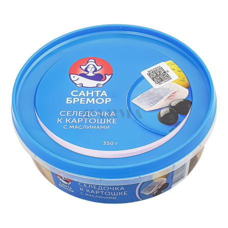 Herring fillet "Santa Bremor" with olives, for potatoes, in oil 350g