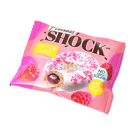 Донат "FitnessShock Protein" малина, без сахара 70г