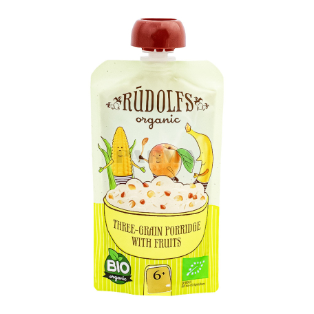 Каша "Rudolfs" злаковая, абрикос, банан 110г