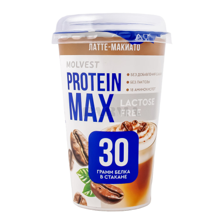 Кисломолочный напиток "Molvest Protein Max" латте, маккиато, без лактозы 240г