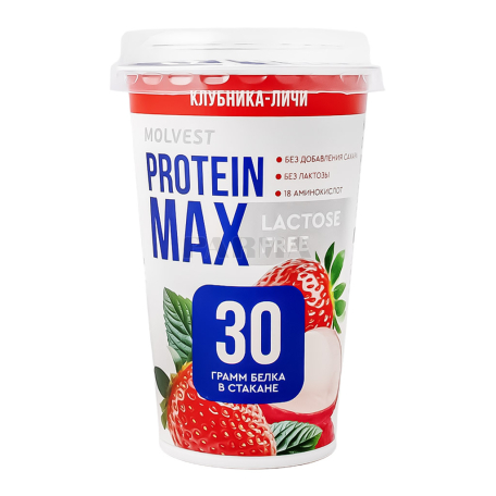 Кисломолочный напиток "Molvest Protein Max" кокос, ваниль, без лактозы 240г