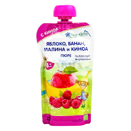 Խյուս «Fleur Alpine» խնձոր, բանան, ազնվամորի, սագախոտ 120գ