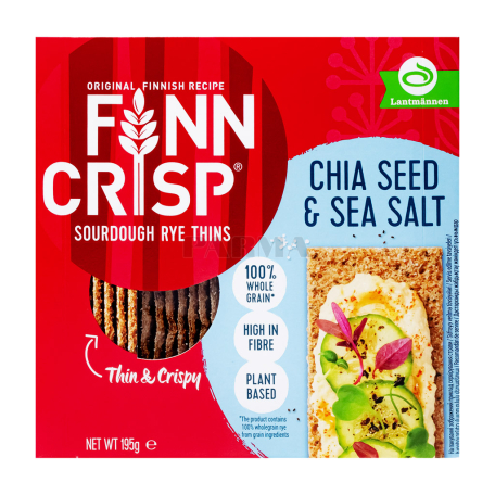 Հացիկ «Finn Crisp» չիայի սերմ, ծովի աղ 195գ