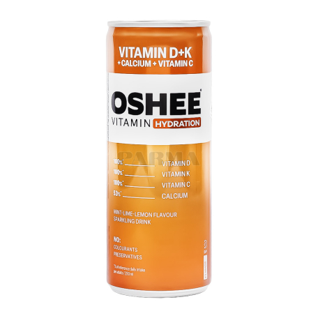 Освежающий напиток "Oshee Hydration" витамины, мята, лайм, лимон 250мл