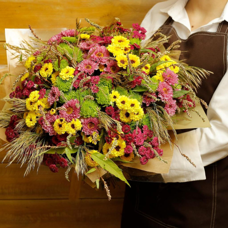 Կոմպոզիցիա «Any Rose Bloomara» քրիզանթեմ