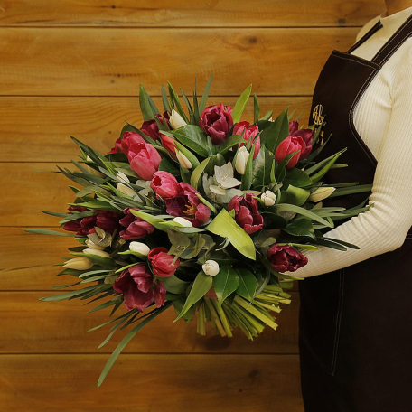 Ծաղկեփունջ «Any Rose Caprisa» կակաչ, էվկալիպտ