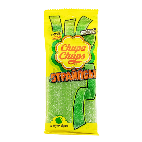 Marmalade candies "Chupa Chups Stripes" sour, apple 120g