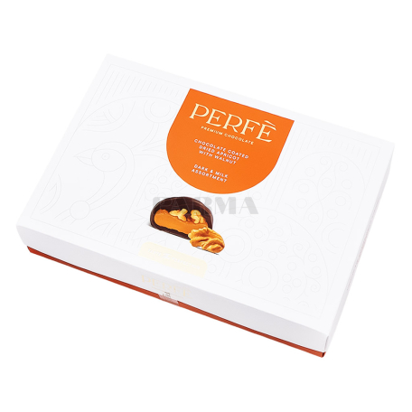 Chocolate candies "Perfe" dark, milk, dried apricot, walnuts 250g