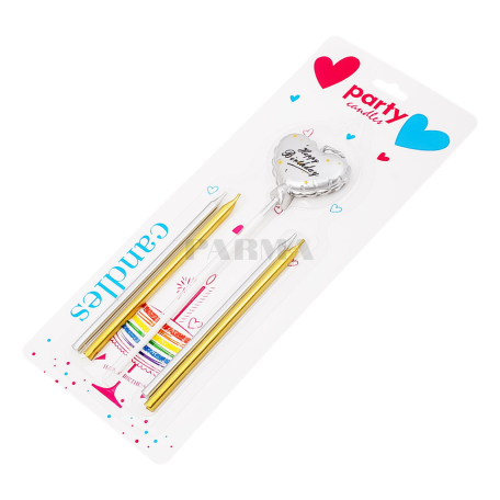 Свеча "Happy Birthady" 5шт