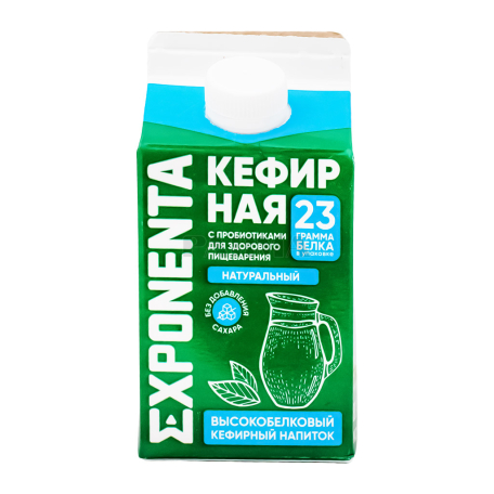 Кефир "Exponenta" натуральный, без сахара 0% 450г