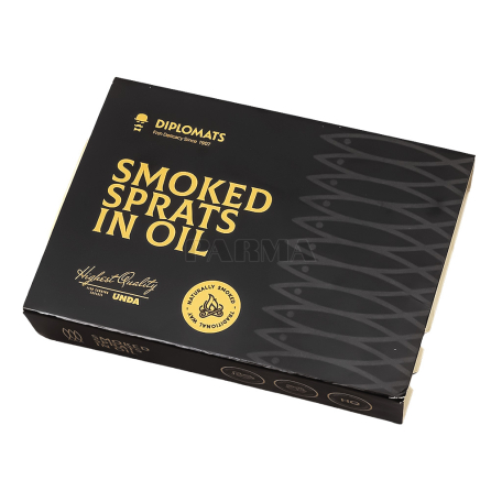 Шпроты "Diplomats" копченые, в масле 100г
