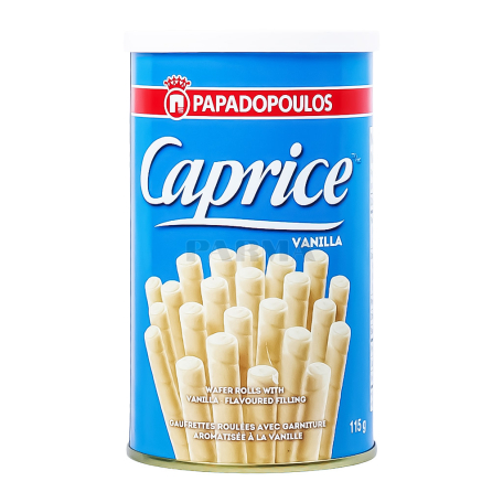 Վաֆլե ձողիկներ «Papadopoulos Caprice» վանիլային 115գ