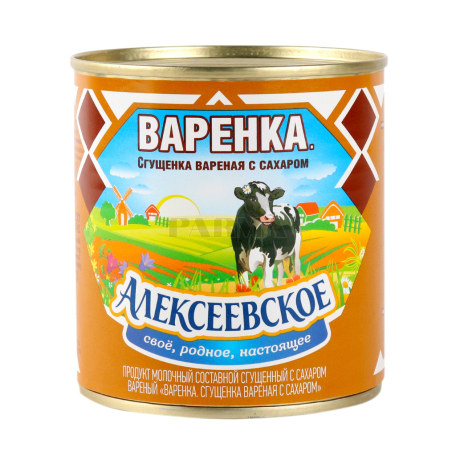 Сгущенное молоко `Aлексеевскoe` вареное 8.5% 370г
