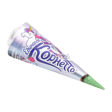 Պաղպաղակ «Kornetto» կոն, ելակ, մաստակ, սև հաղարջ 73գ