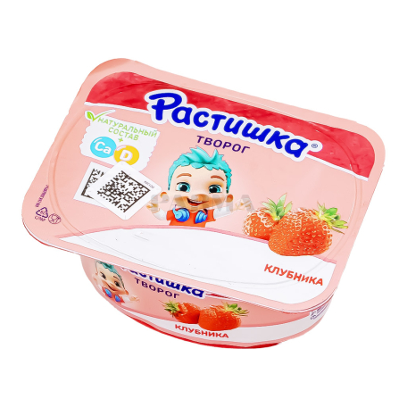 Յոգուրտ կաթնաշոռային «Danone Растишка» ելակ 3.5% 100գ