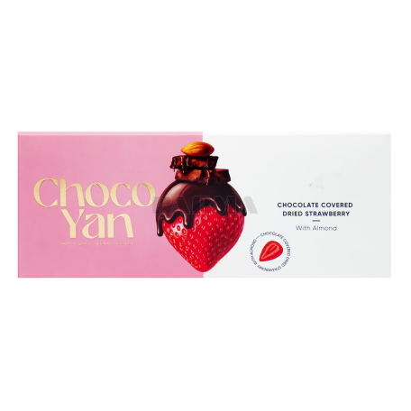 Շոկոլադե կոնֆետներ «Choco Yan» ելակի չիր, նուշ 230գ