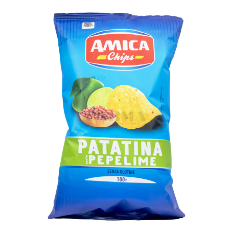 Չիպս «Amica» լայմ, պղպեղ, առանց գլյուտեն 100գ