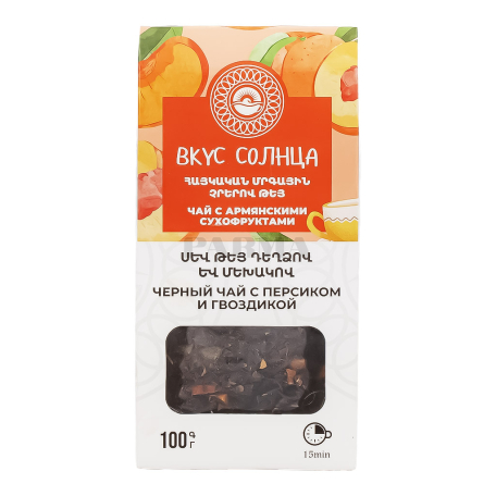 Tea "Vkus Solntsa" black, peach 100g