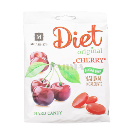 Ice sugar "Malvik Diet Original" cherry, sugar free 50g