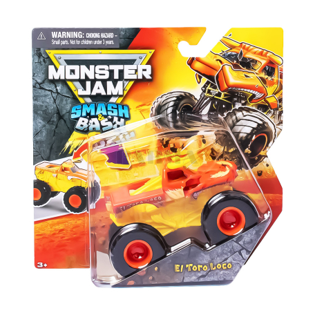 Toy "Monster Jam Smash & Bash Grave Digger" car