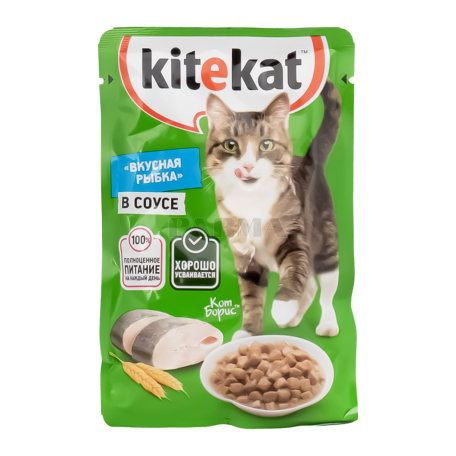 Корм для кошек "Kitekat" влажный, с рыбным мясом 85г