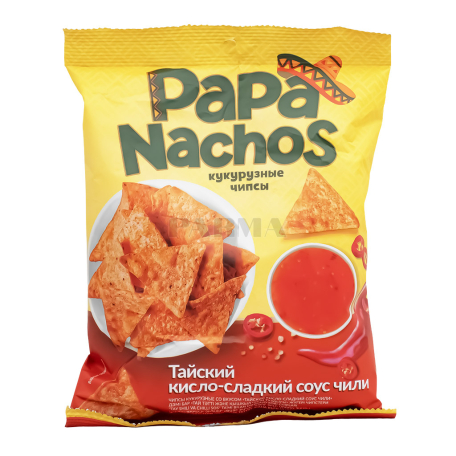 Чипсы "Nachos" кукуруза, с кисло-сладким соусом чили 75г