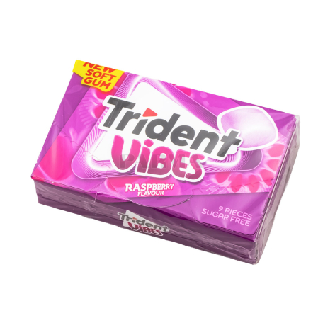 Жевательная резинка "Trident Vibes" малина, без сахара 21г