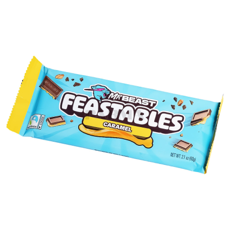 Шоколадная плитка "Mr.Beast Feastables" молочная, карамель 60г