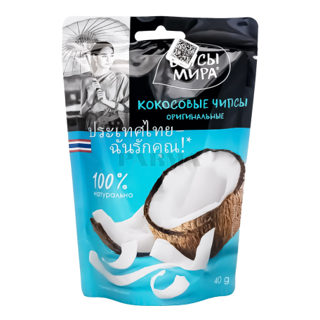 Չիր-չիպս «Вкусы мира» կոկոս 40գ