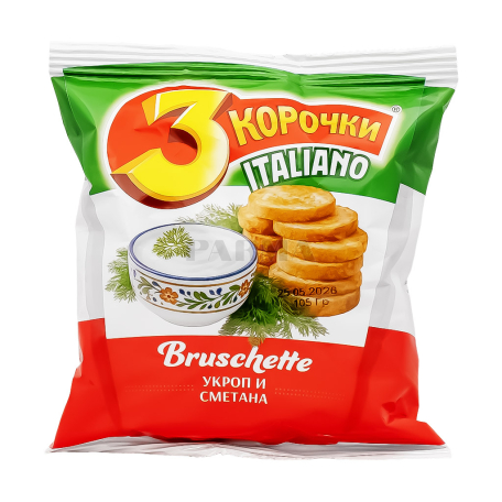 Сухарики "3 Корочки" сметана, укроп 105г