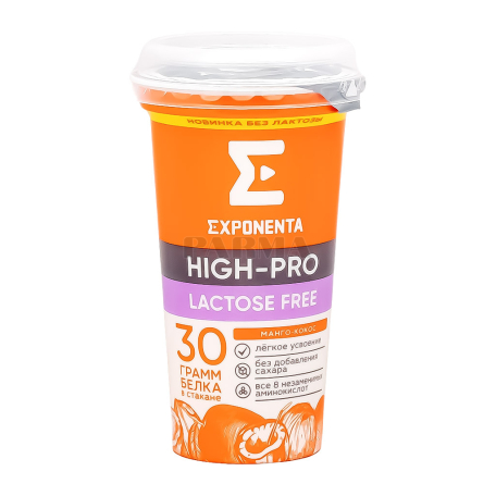 Milk drink "Exponenta High-Pro" mango, coconut, sugar free 250g