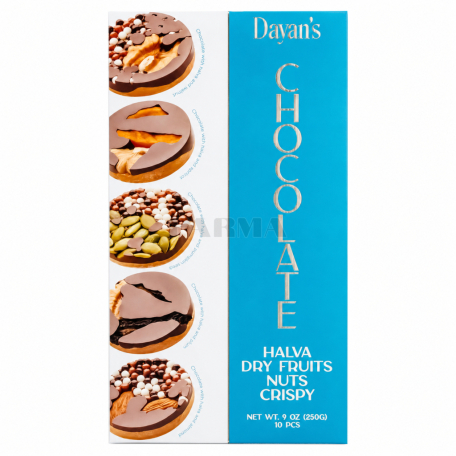 Halva "Dayan`s Sweets" traditional, chocolate, dried fruits, nuts 250g